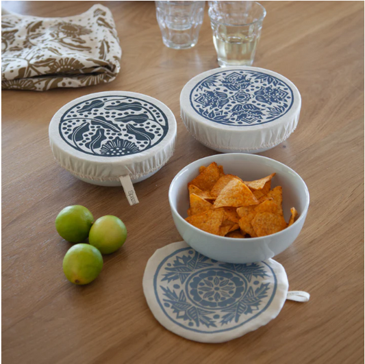Spaza Dish Covers 3Pack -Small Madiba Print Set