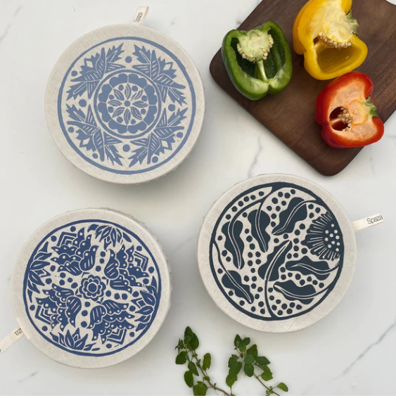 Spaza Dish Covers 3Pack -Small Madiba Print Set