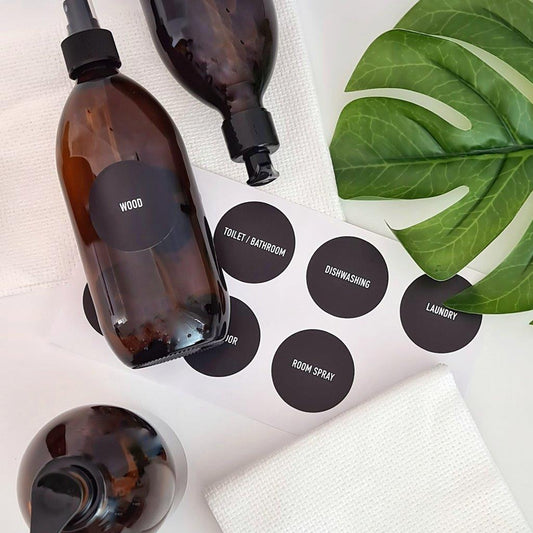 Stickers for Refillable Glass Bottles