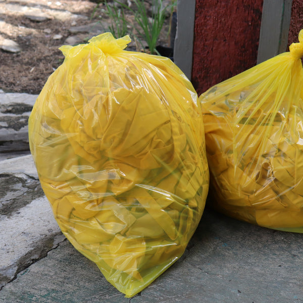 Yellow rubbish bags sale